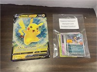Pokémon Halloween stamped cards and large pikachu