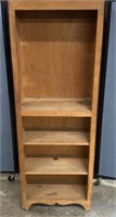 Wood Bookshelf Unit 25.5"x12.5"x71.5"