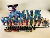 Large assortment of misc paints and supplies