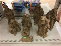 Nativity figures. Tallest is 16x6