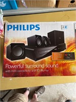 Phillips blue ray player- No speakers