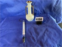 Bud Vase & Floating Dairy Thermometer