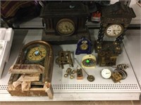 Vintage and antique clocks for parts,