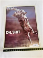 Funny Framed Cat Print
