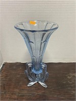 Art deco rocket vase Czech glass