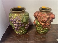 Antique Goofus glass vases