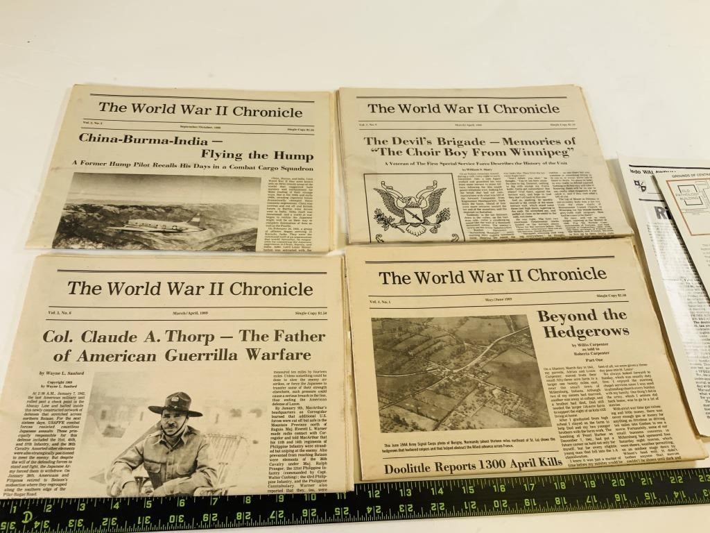 Vintage wwii chronicle. Newspapers