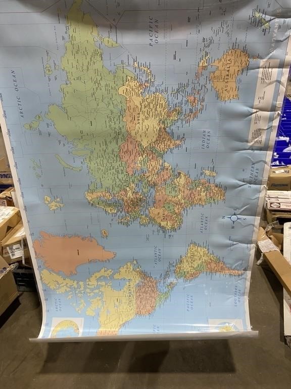 32"x50" World Map