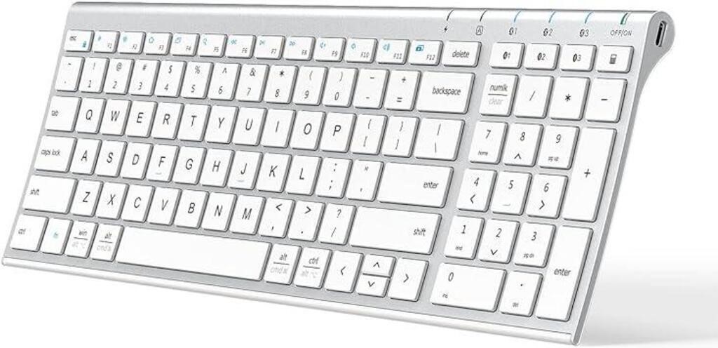 Multi-Device Rechargeable Bluetooth Keyboard