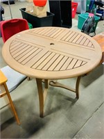 Wooden round dining table