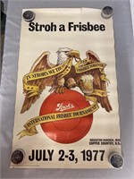 Stroh’s 1977 "Stroh a Frisbee" Beer Poster