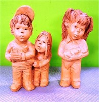 Z - LOT OF 2 YOUNG CHILDREN FIGURINES 9"T (P302)