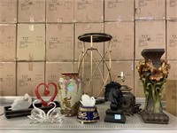 Decorative Items - Swans, Horse Head, Vase and