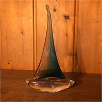 Murano Glass Sailboat Sculpture