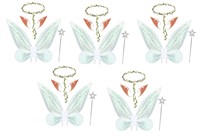Lot Of 5 Fairy Wings Costume Set,