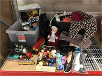 Assorted household items. Shoes, handbags, trains