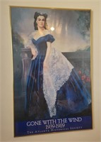 L - FRAMED GONE WITH THE WIND PRINT 37X24" (H2)