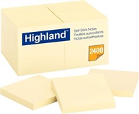 FB2989  Highland Sticky Notes, 3 x 3 Inches, Yello
