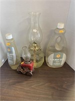 Antique oil lamps w/ oil