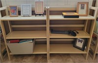 L - FOLDING BOOKCASES WITH PICTURE FRAMES