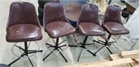 4- Brown Swivel Chairs