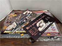 NASCAR license plate and reading material