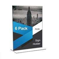 Acrylic Sign Holder 8.5 x 11 Inches, Pack of 6