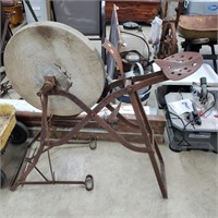 Antique Sit on Grinding Wheel