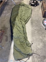 Vintage down mummy sleeping bag
