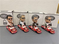 Lot of 4 Coca Cola Racing Family Bobble Heads