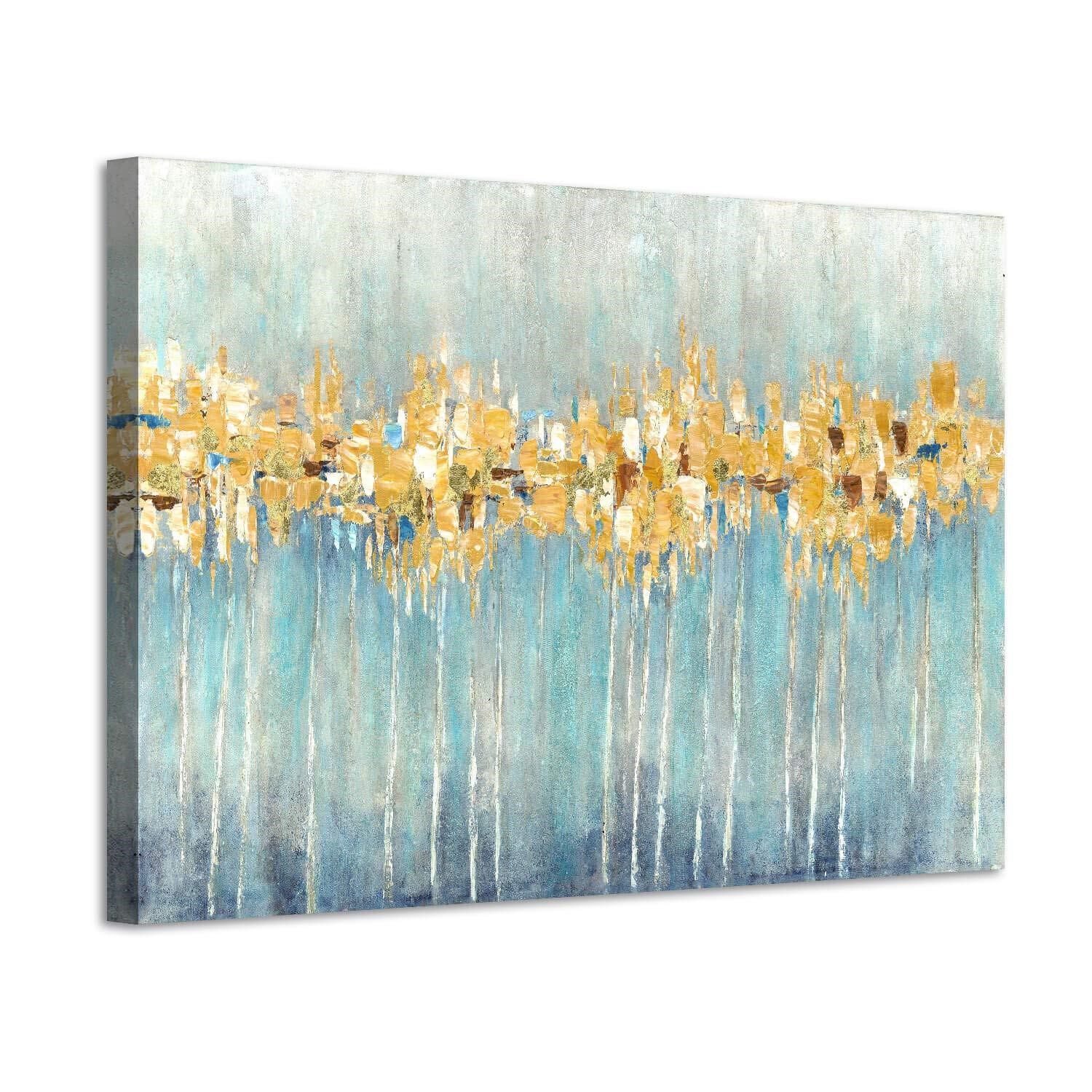 Abstract Trees Canvas Wall Art: Hand Painted 45x30