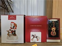 3 keepsake Christmas ornaments