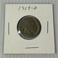 1919-D  Buffalo Nickel