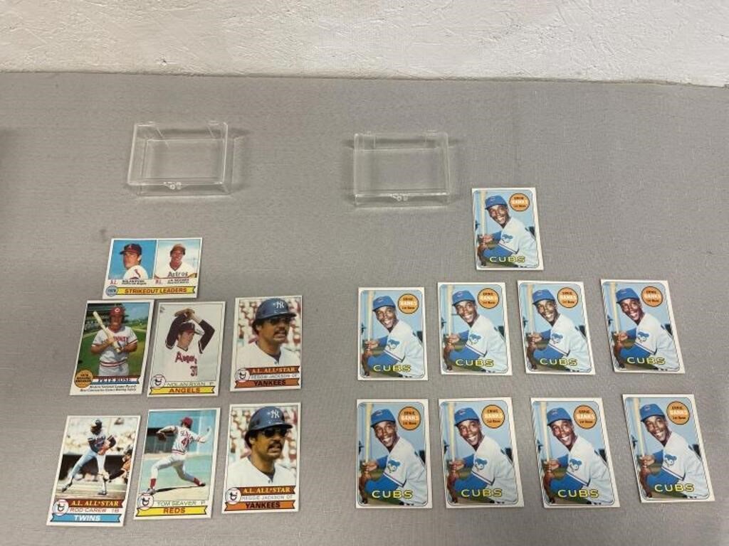 Vintage Baseball Card Lot Cubs Ernie Banks