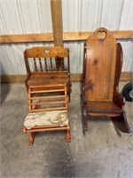 Child rocker, bench and chair
