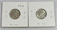 1942-D & 1943-D Australia 6 Pence 92.5% Silver