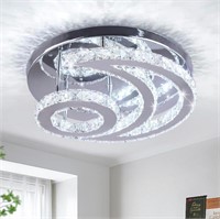 15.7" Crystal Chandelier Modern LED Ceiling Light
