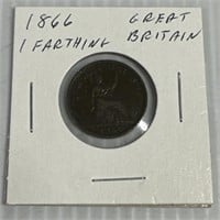 1866 Great Britain 1 Farthing