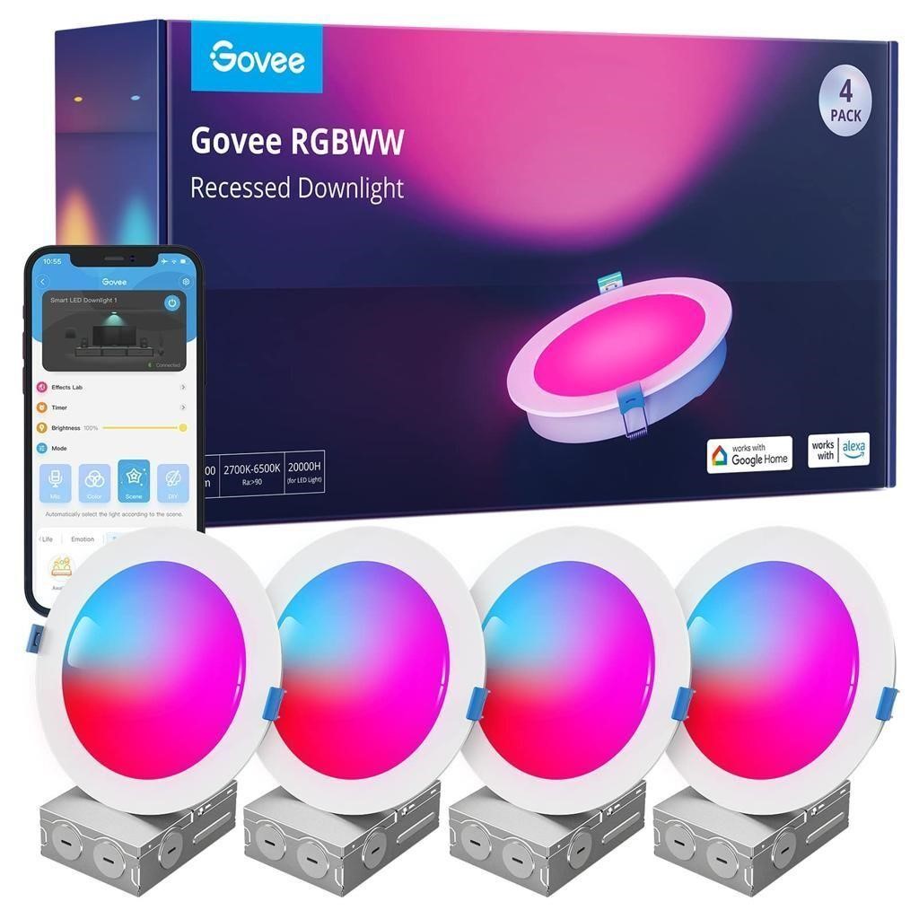 Govee Smart Recessed Lighting 6 Inch, Wi-Fi