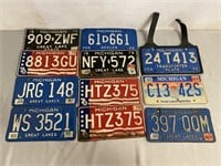 11 Vintage Michigan License Plates