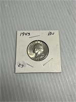 1943 BU Quarter Silver