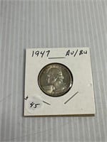 1947 AU/BU Silver Quarter