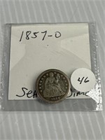 1857-D Seated Dime