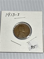 1913-S Wheat Penny Better Date