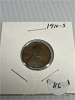 1910-S Wheat Penny Better Date