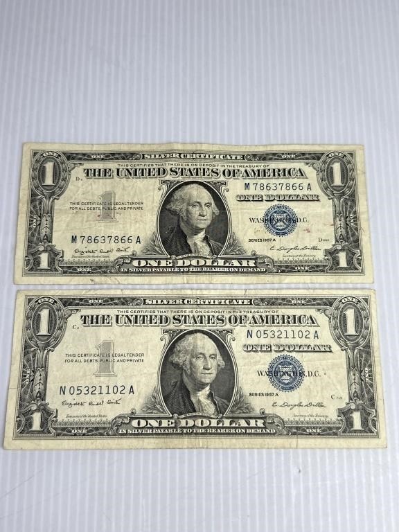 2 1957-A Nice silver Certificate s