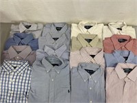Men’s Polo Button Down Dress Shirt Lot- Large