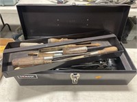 Toolbox w/ wrenches and screwdrivers