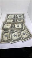 (6) $1 Blue Seal Silver Certificates, 1957