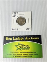 1883 No Cents V Nickel AU58